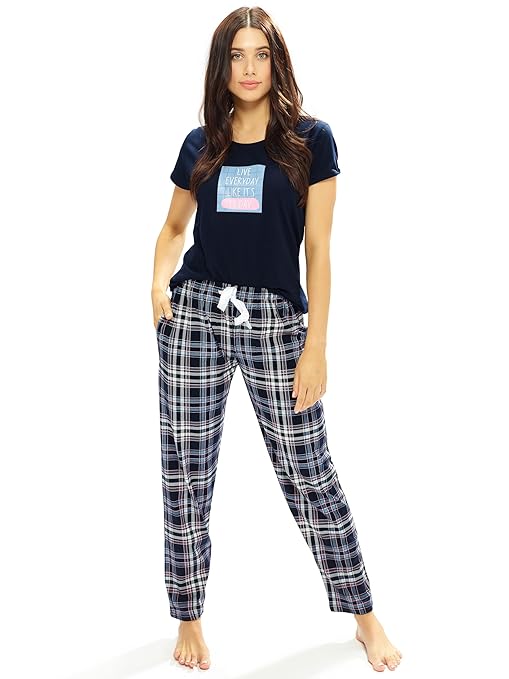 LOTIK Women's Cotton Chax Print Top & Payjama Night Suit Set